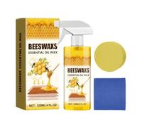 Beeswax Furniture Restorer - 120ml Wood Restoration Balm | Multifunctional Cleaner with Sponge Snd Towel, Beeswax Spray Furniture for Floor Living Room Home House Indoor Tables Chairs