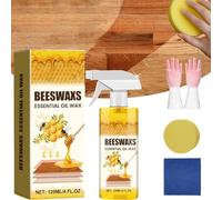 Beeswax Wood Polish Spray - Acabado Profesional Sedoso Con Cera De Abeja Para Nutrir, Proteger Y Dar Brillo, Spray Natural Para Limpiar Y Restaurar Muebles Y Suelos De Madera (1PC)