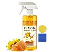 Beeswax Wood Spray - 120ml Natural Wood Conditioner with Sponge Non Greasy Furniture Cleaner and Protector for Floors Tables Chairs and Indoor Home