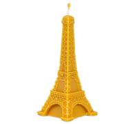 BeesWax World - Velas artesanales de cera de abeja 100% natural con mecha de algodón, decorativas, sostenibles, varios diseños (Torre Eiffel - Altura: 125 mm | Ø 50 mm)