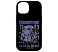 Beethoven - Bandera de Europa con retrato de Ludwig van Beethoven Carcasa para iPhone 14