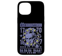 Beethoven - Bandera de Europa con retrato de Ludwig van Beethoven Carcasa para iPhone 15