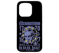 Beethoven - Bandera de Europa con retrato de Ludwig van Beethoven Carcasa para iPhone 15 Pro