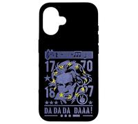 Beethoven - Bandera de Europa con retrato de Ludwig van Beethoven Carcasa para iPhone 16
