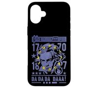 Beethoven - Bandera de Europa con retrato de Ludwig van Beethoven Carcasa para iPhone 16 Plus