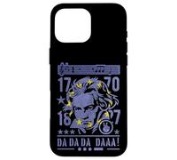 Beethoven - Bandera de Europa con retrato de Ludwig van Beethoven Carcasa para iPhone 16 Pro Max