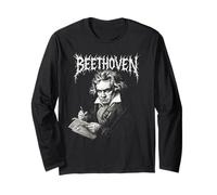 Beethoven Death Metal Compositor de Música Clásica Manga Larga