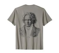 Beethoven impresión Trasera clásica Compositor de música Piano Camiseta