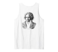 Beethoven impresión Trasera clásica Compositor de música Piano Camiseta sin Mangas