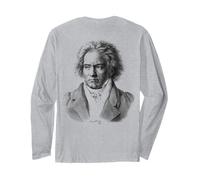 Beethoven impresión Trasera clásica Compositor de música Piano Manga Larga