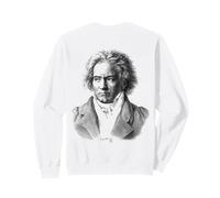 Beethoven impresión Trasera clásica Compositor de música Piano Sudadera