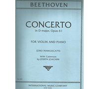 Beethoven Ludwig Concerto in D Major Op. 61 for Violin and Piano by Francescatti - International