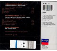 BEETHOVEN MENDELSSOHN Symphonie N. 5 - Symphonie N. 4 LIVE