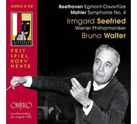 Beethoven : Ouverture Egmont. Mahler : Symphonie n° 4. Seefried, Walter.