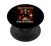 Beethoven Power Metal Classic Music Compositor Álbum PopSockets PopGrip Adhesivo