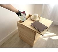 Beetle Print Cajonera de Pino Macizo con Compartimentos Ocultos y Cerradura NFC con App, Estante Abierto y Doble Fondo Invisible, Caja Fuerte camuflada de Seguridad para Dinero Joyas Documentos