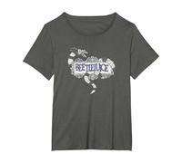Beetlejuice Logo Camiseta, Mujer Tallas Grandes, Asfalto, 1XL Grande