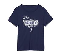Beetlejuice Logo Camiseta, Mujer Tallas Grandes, Azul Marino, 2XL Grande