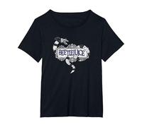 Beetlejuice Logo Camiseta, Mujer Tallas Grandes, Negro, 2XL Grande