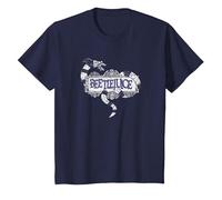 Beetlejuice Logo Camiseta, Niños, Azul Marino, 12 años