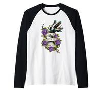 Beetlejuice Never Trust The Living Tattoo Sandworm Camiseta Manga Raglan