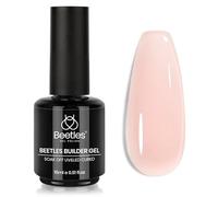 Beetles Builder Nail Gel for Nails 7 en 1 15 ml Nude Translucent Builder Strengthener Gel Jelly Gel Extension Gel Nail Gel Extension Gel Nail Gel Gel Gel de Uñas No requiere Slip Solution