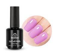 Beetles - Esmalte de uñas de gel UV desnudo púrpura, 15 ml, color morado natural, dulces, esmalte de uñas, lámpara LED de uñas, obligatorio, regalo para arte de uñas, bricolaje, manicura en casa