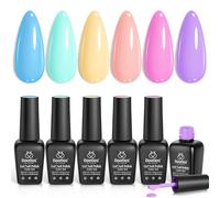 Beetles Gel Nail Polish, Unicorn Collection Pastel Color Soak off Nail Gel Polish Baby Blue Yellow Nail Polish Purple Gel Polish Spring into Summer Pastel Collection, Best Easter Nail Art Gifts