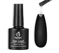 Beetles No Wipe Matte Top Coat Gel: esmalte de uñas de secado rápido con lámpara, acabado mate y fijación duradera, set de regalo para mujer