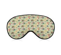 Beetles Yellow Sleep Eye Mask Cubiertas suaves para los ojos Luces de bloqueo Venda para los ojos con correa ajustable para la siesta de viaje