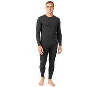 BEEYANOPAL Conjunto de Ropa Interior Térmica para Hombre Forro Polar Suave, Ligera Capa Base Cálida con Parte Superior e Inferior, Ideal para Invierno y Deporte (Gris Jaspeado Oscuro, M)