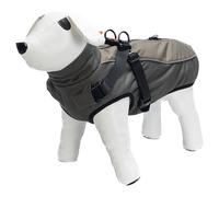 Beeztees Abrigo para Perro Milo Gris Con Arnés ,Impermeable, Vellón, para Perros