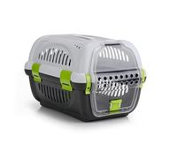 Beeztees - Caja de Transporte Rhino de 51 x 34,5 x 33 cm, Gris/Rosa.