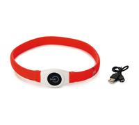 Beeztees Collar para Perro Seguridad Gear Glowy ,Rojo, 65x2, 5cm, USB, 3