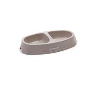 Beeztees - Doble cuenco para gatos - plástico - beige - 2 x 0,15 l