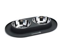 Beeztees Juego De Comedor De Silicona Gris 40x24 Cm Para Perros, 2x500Ml Cuencos