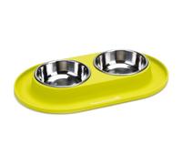 Beeztees Juego De Comedor De Silicona Verde 31x19cm Para Perros, Set De 2x125ml