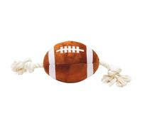 Beeztees Juguete para Perro Pelota de Rugby Braun Felpa Con Cuerda Zerrspiel