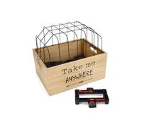 Beeztees K&Bz Cesta De Madera para Bicicleta Journey, 45 X 33 X 45 Cm Negro 400 g