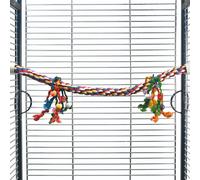 Beeztees Loros Tubo Del Asiento Algodón 80x3cm Colorido, Juguete para Pájaros