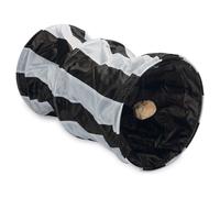 Beeztees Túnel de Gato Cruzzle Nailon 50x26cm Negro / Blanco para Juego