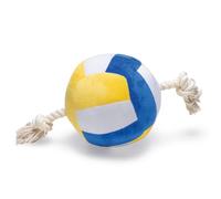 Beeztees Voleibol con Cuerda, Juguete para Perros, Peluche, Multicolor, 33 x 19 x 19 cm