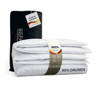 BEFA NATUR Edredón nórdico de plumón Verano 155x220 cm | 90% plumón, 10% Plumas | Transpirable, fácil Cuidado | antialérgico (NOMITE) | DOWNPASS | Oeko-Tex Clase 1 | Made in Germany