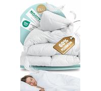 BEFA NATUR Edredón nórdico Fabricado en Alemania, 240 x 220 cm, con 60% plumón y 40% Plumas, Manta de Verano, Apto para alérgicos (Nomite), Öko-Tex 100 Clase 1, estándar EN 12934, Downpass