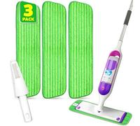Befanty Almohadillas reutilizables para limpieza de suelos, limpiador de pisos de madera dura lavable, compatible con Swiffer PowerMop y Wet Jet, repuesto de fregona de microfibra para trapeador