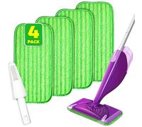 Befanty Almohadillas reutilizables para limpieza de suelos, limpiador de pisos de madera dura lavable, compatible con Swiffer PowerMop y Wet Jet, repuesto de fregona de microfibra para trapeador