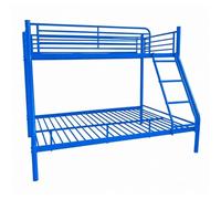 Befara Litera matrimonial Castle de Metal 140x190 + 90x190 cm | Estructura Resistente | Ahorro de Espacio | Azul