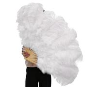 Befeixue Abanicos para bailar en línea - 13 costillas plegables accesorios artesanales, grandes abanicos de baile para baile en línea | Para festival burlesque, teatro, escenario, boda, celebración