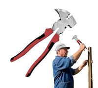 Befeixue Alicates Para Cercas Resistente,Cortadora De Alambre Para Alicates De Cerca - Extractor de Grapas y Cabezas de Manual Resistente para Doblar Sujetar Alambre Cable Granja
