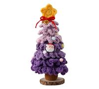 Befeixue Árbol de Navidad Artificial | Decoración Navideña Hecha A Mano con Crochet De 7 Colores Degradados,Miniaturas para Mesa Decoración Navideña | para Hogar Oficina Fiestas Día de la Madre